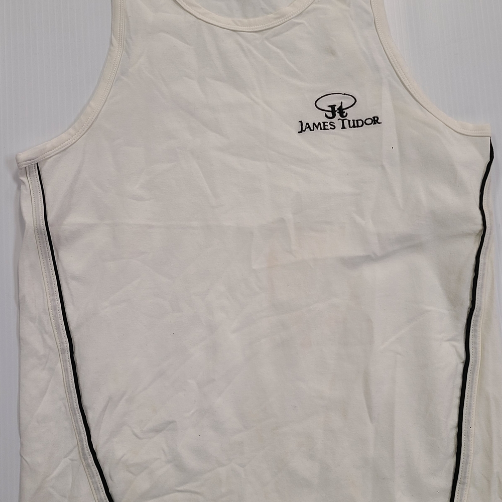 James Tudor Men's White Tank Top Small